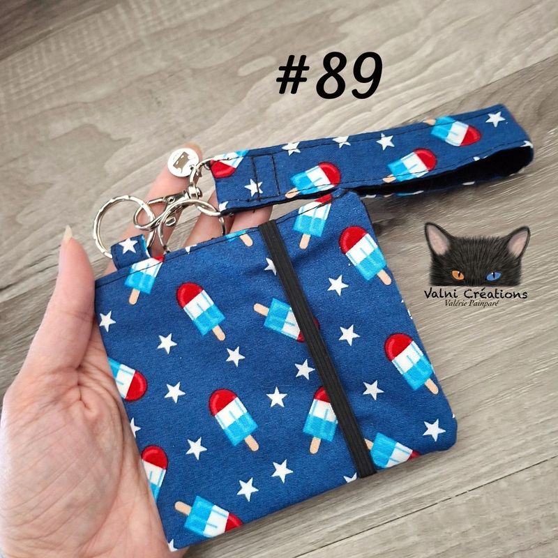 Petit Porte feuille, Porte Cartes, Petite Pochette, Porte Cartes d'affaires, Popsicle, tissu, Coton