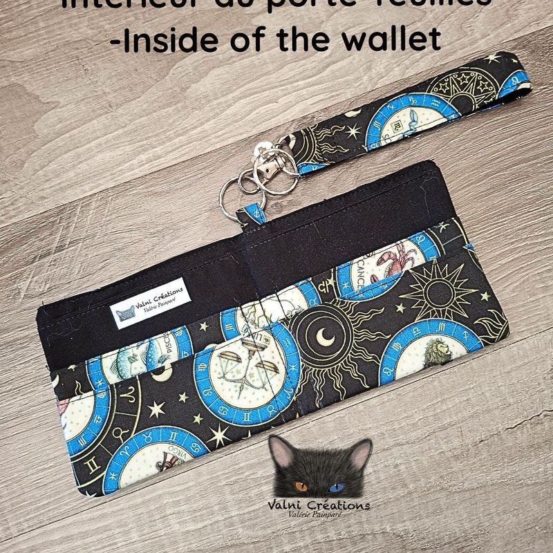 Ensemble Porte feuilles, ensemble porte clés, Porte Cartes, Avec élastique, Signes du zodiaque