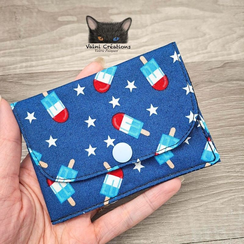 Petit Porte feuille, Porte Cartes, Petite Pochette, Porte Cartes d'affaires, cotton 100%