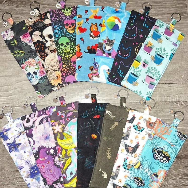 Porte lunette, Porte-stylos, porte-crayons, lanière, infirmière, éducatrice, pochette, 100% coton