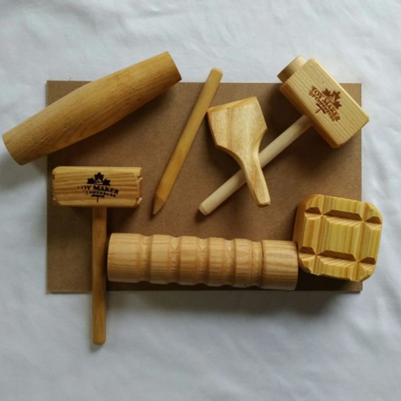 Ensemble en bois pour pâte à modeler