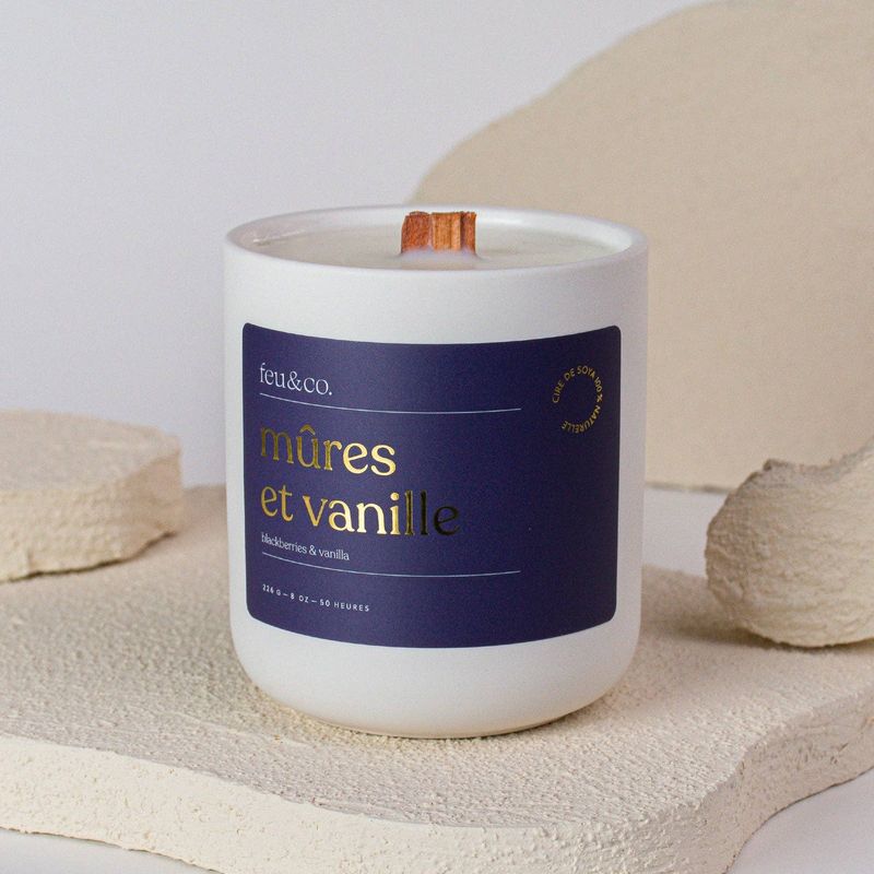 Feu & Co.  Bougie parfum�e  M�res & vanille | 8 oz  50h