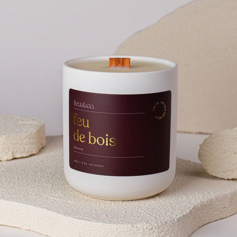 Feu & Co.  Bougie parfum�e  Feu de bois | 8 oz  50h