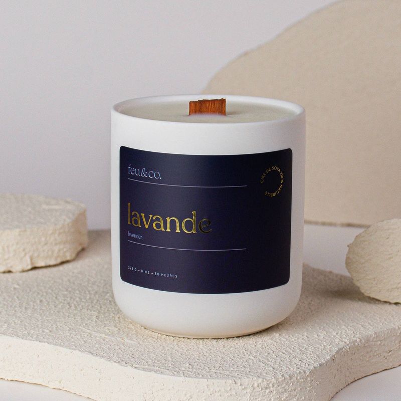 Feu & Co.  Bougie parfum�e  Lavande | 8 oz  50h