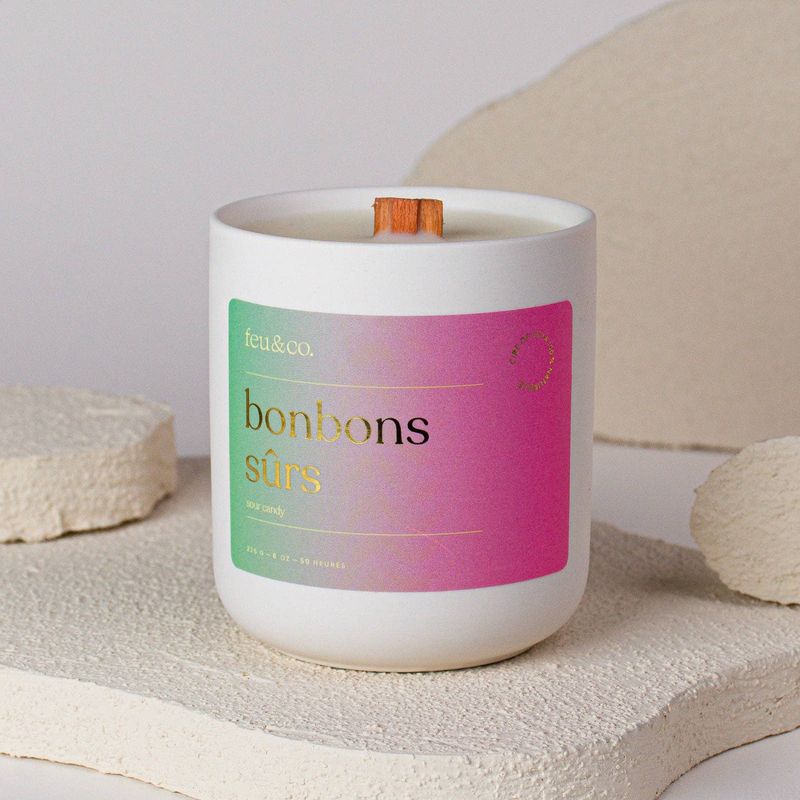 Feu & Co.  Bougie parfum�e  Bonbons s�rs | 8 oz  50h