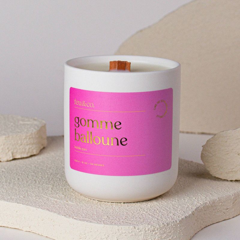 Feu & Co.  Bougie parfum�e  Gomme balloune | 8 oz  50h