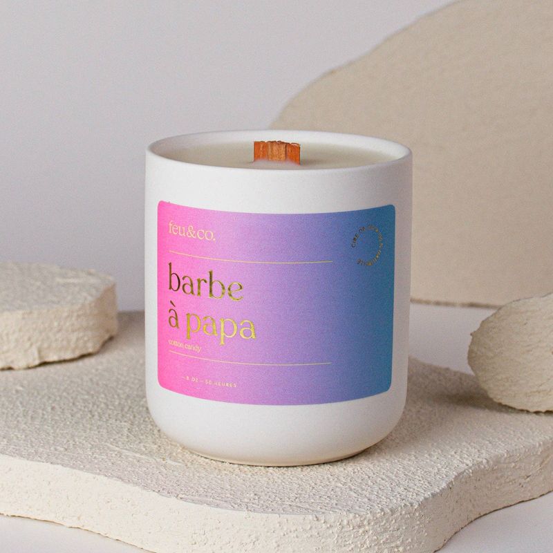 Feu & Co.  Bougie parfum�e  Barbe � papa | 8 oz  50h