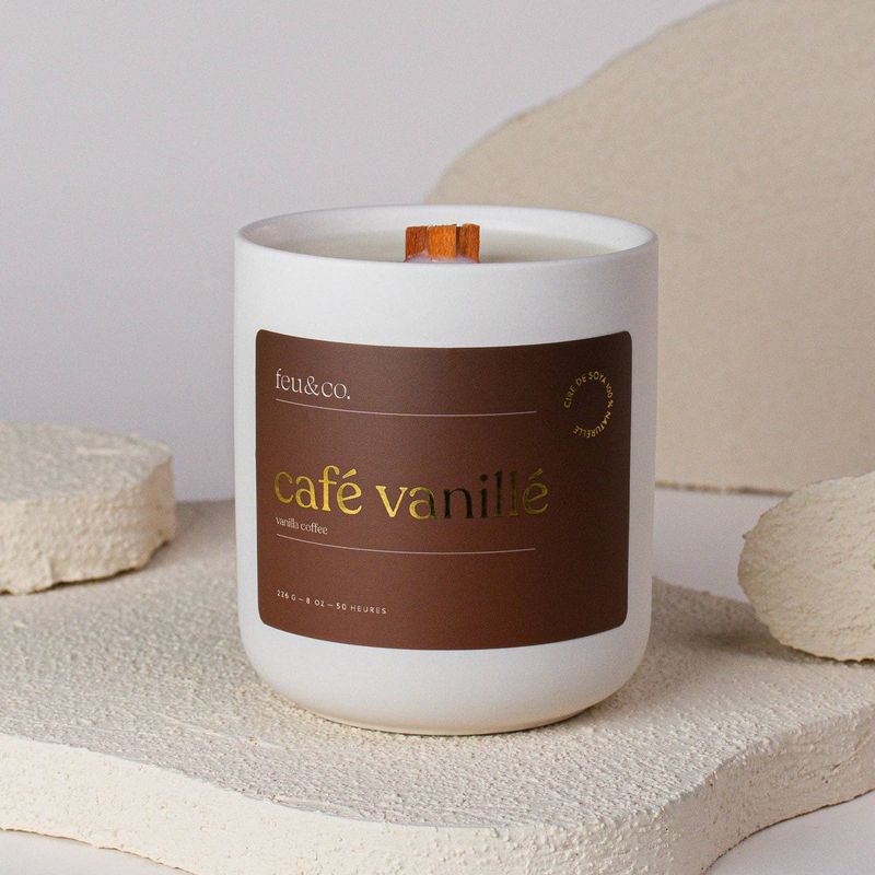 Feu & Co.  Bougie parfum�e  Caf� vanille | 8 oz  50h