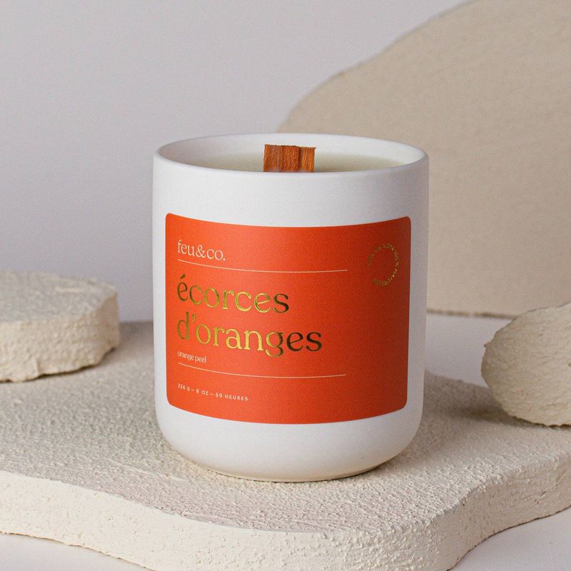 Feu & Co.  Bougie parfum�e  �corce d'orange | 8 oz  50h