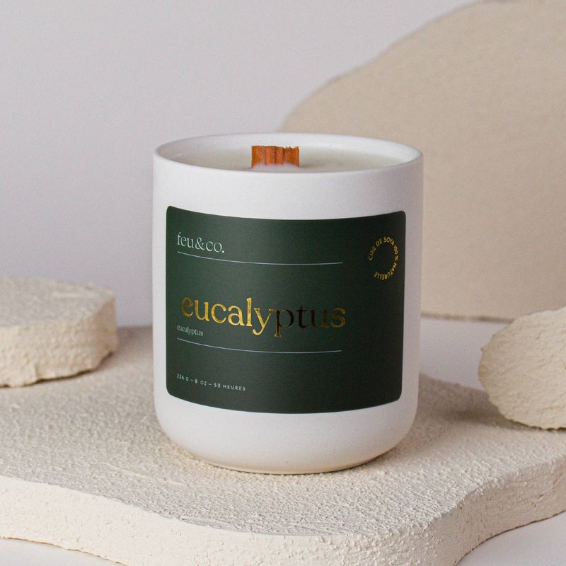 Feu & Co.  Bougie parfum�e  Eucalyptus | 8 oz  50h