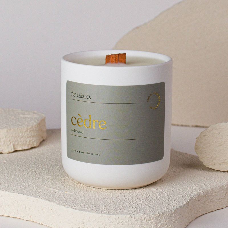 Feu & Co.  Bougie parfum�e  C�dre | 8 oz  50h