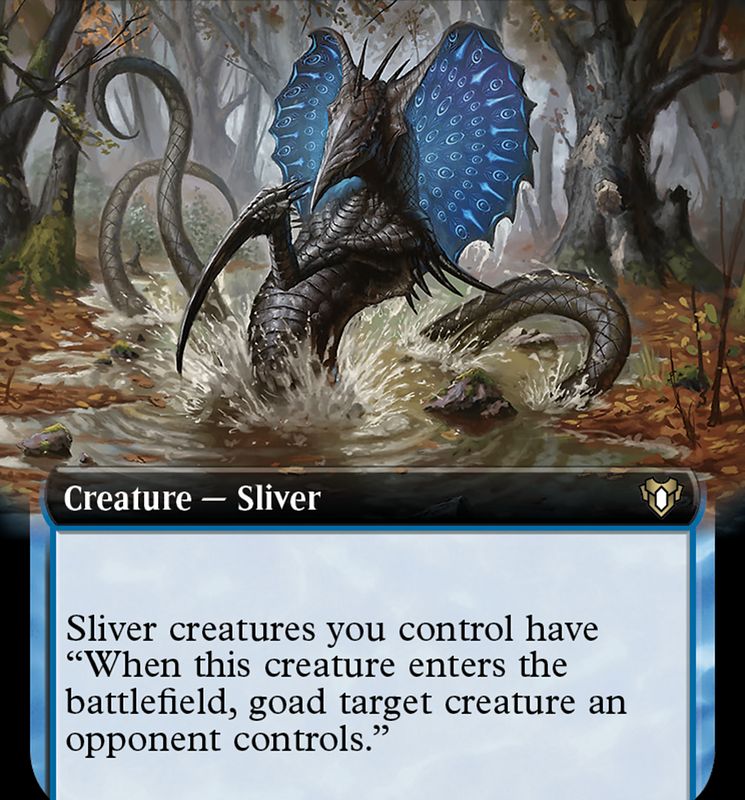 Taunting Sliver (Extended Art) [Commander Masters]