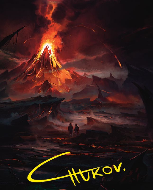 Valley of Gorgoroth Art Card (Gold-Stamped Signature) [The Lord of the Rings: Tales of Middle-earth Art Series]