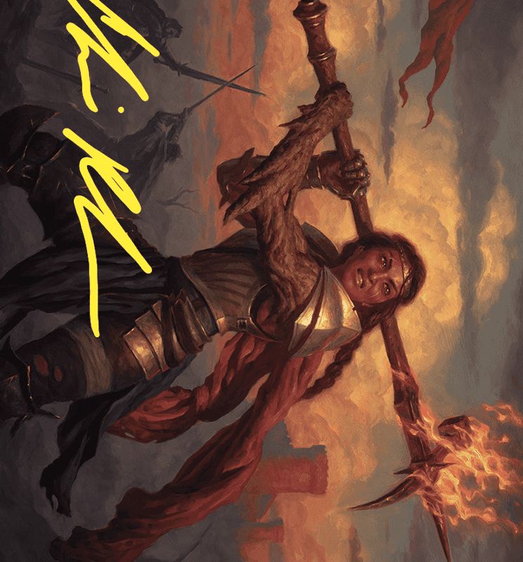 Imodane, the Pyrohammer Art Card (Gold-Stamped Signature) [Wilds of Eldraine Art Series]