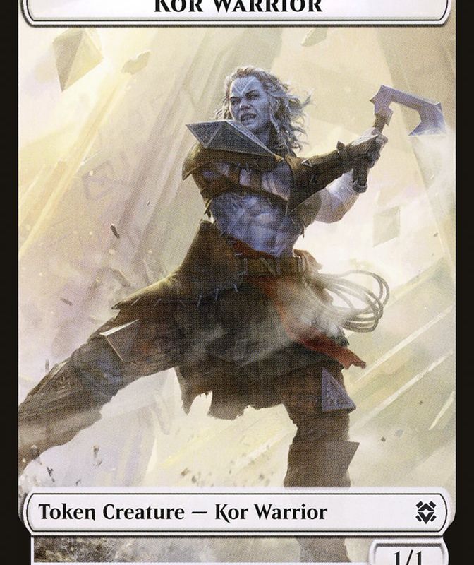 Copy // Kor Warrior Double-Sided Token [Zendikar Rising Tokens]