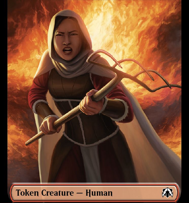 Squid // Human (26) Double-Sided Token [March of the Machine Commander Tokens]