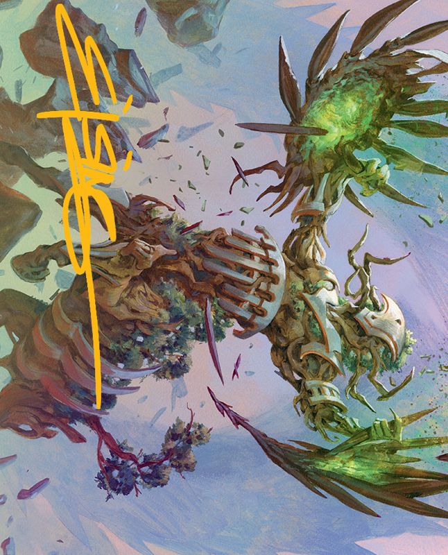Botanical Brawler Art Card (Gold-Stamped Signature) [March of the Machine Art Series]