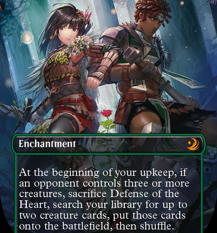 Defense of the Heart (Anime Borderless) (Confetti Foil) [Wilds of Eldraine: Enchanting Tales]