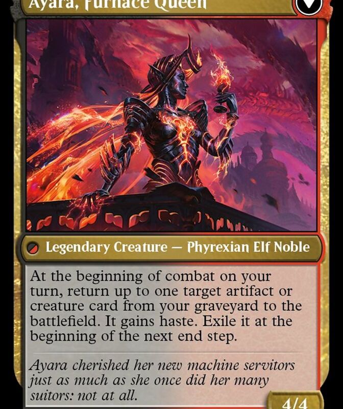 Ayara, Widow of the Realm // Ayara, Furnace Queen [March of the Machine]