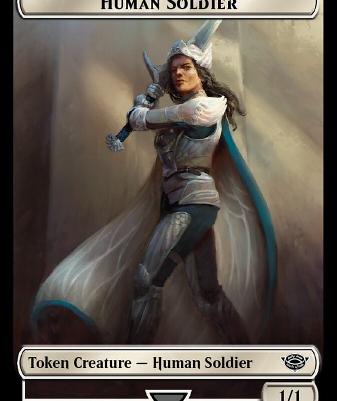 Human Soldier Token (01) [The Lord of the Rings: Tales of Middle-Earth Tokens]