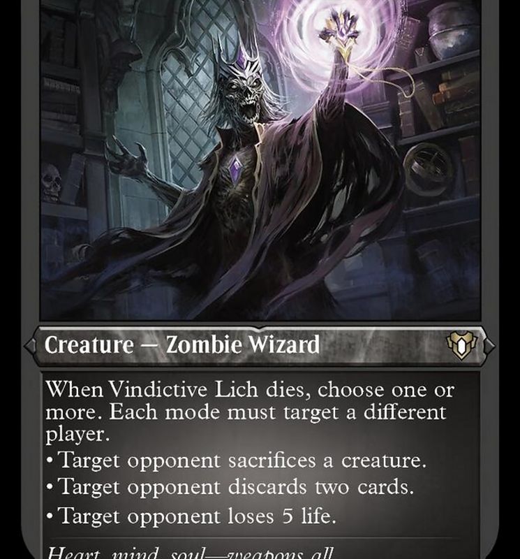 Vindictive Lich (Foil Etched) [Commander Masters]