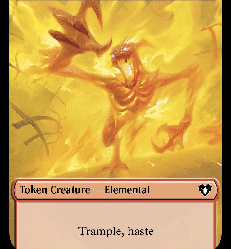 Elemental (0026) // Construct (0041) Double-Sided Token [Commander Masters Tokens]
