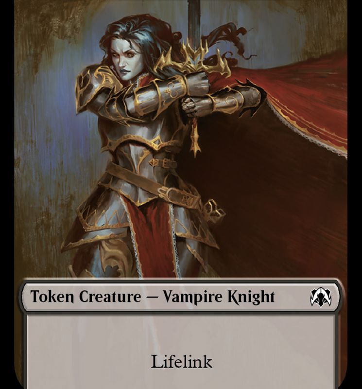 Vampire Knight // Soldier Double-Sided Token [March of the Machine Commander Tokens]