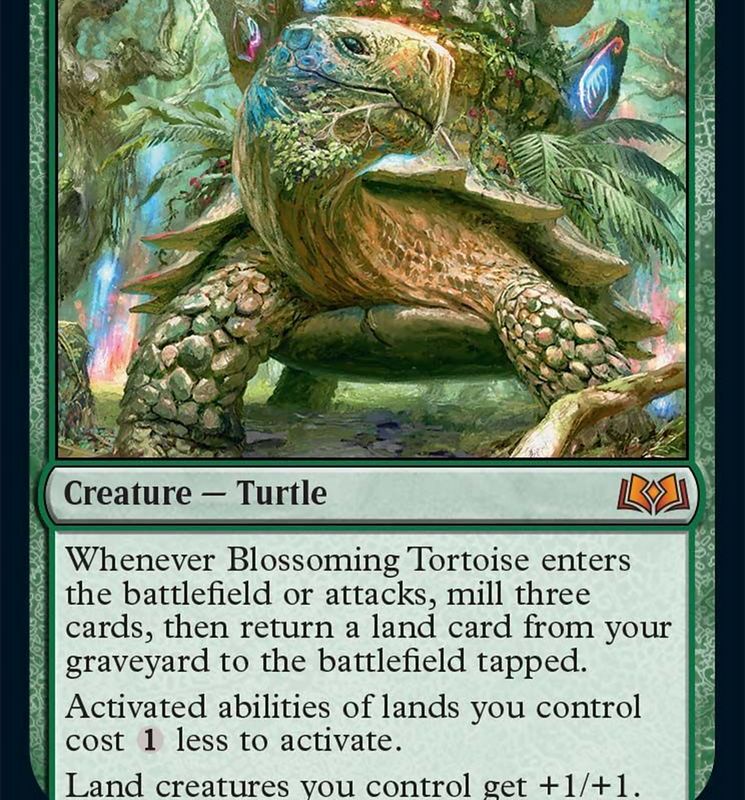 Blossoming Tortoise [Wilds of Eldraine]