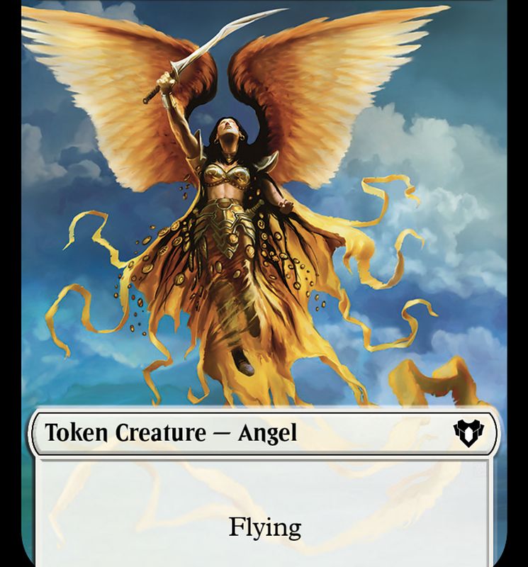 Copy (54) // Angel Double-Sided Token [Commander Masters Tokens]
