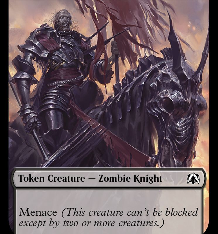 Zombie Knight // Human (6) Double-Sided Token [March of the Machine Commander Tokens]