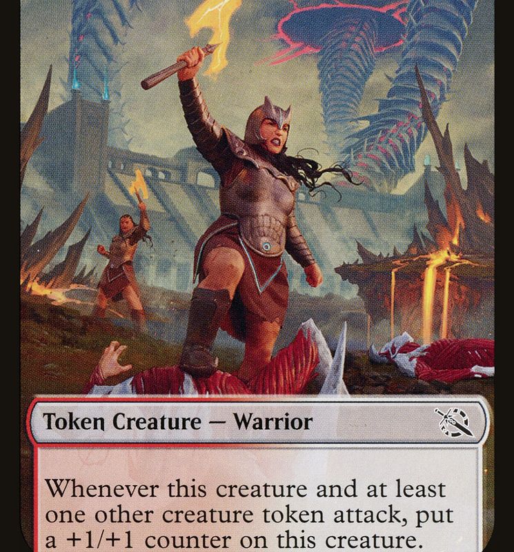 Warrior // Wrenn and Realmbreaker Emblem Double-Sided Token [March of the Machine Tokens]