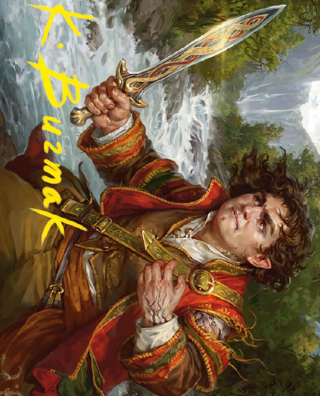 Frodo Baggins Art Card (16/81) (Gold-Stamped Signature) [The Lord of the Rings: Tales of Middle-earth Art Series]