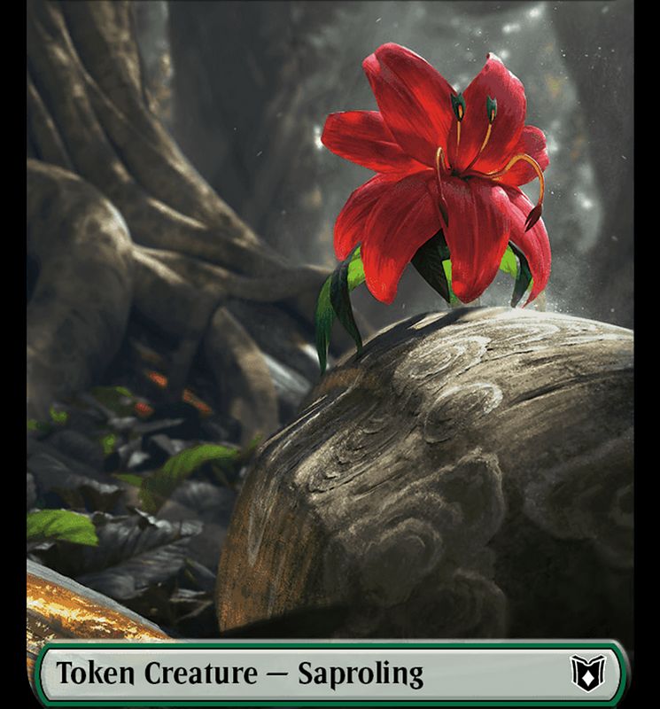 Faerie // Saproling Double-Sided Token [Wilds of Eldraine Commander Tokens]