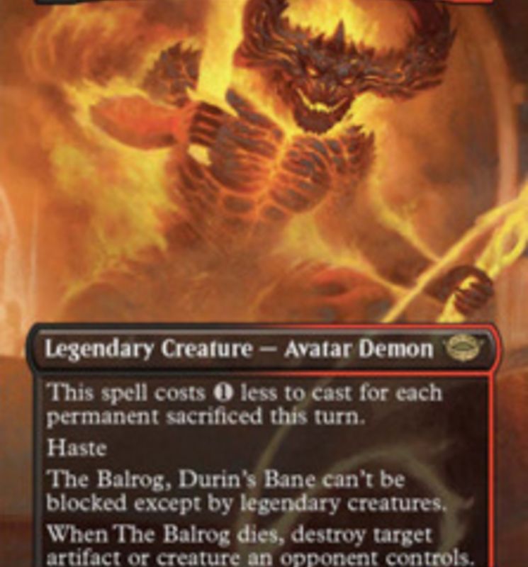 The Balrog, Durin's Bane (Borderless Alternate Art) [The Lord of the Rings: Tales of Middle-Earth]