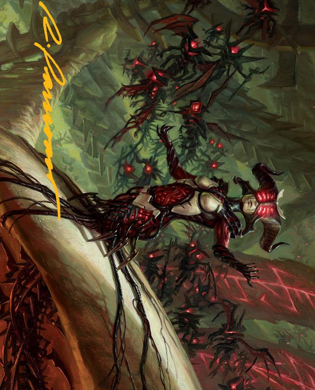 Sheoldred Art Card (Gold-Stamped Signature) [March of the Machine Art Series]