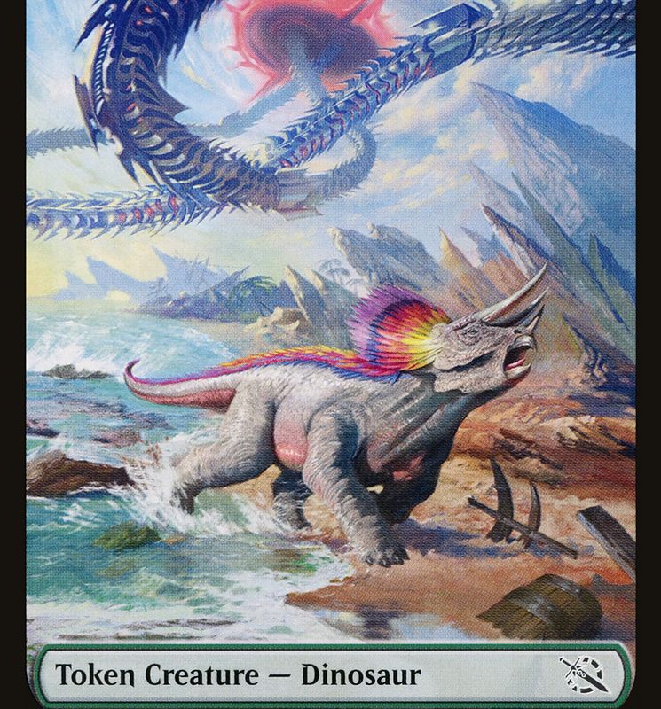 Elemental (09) // Dinosaur Double-Sided Token [March of the Machine Tokens]