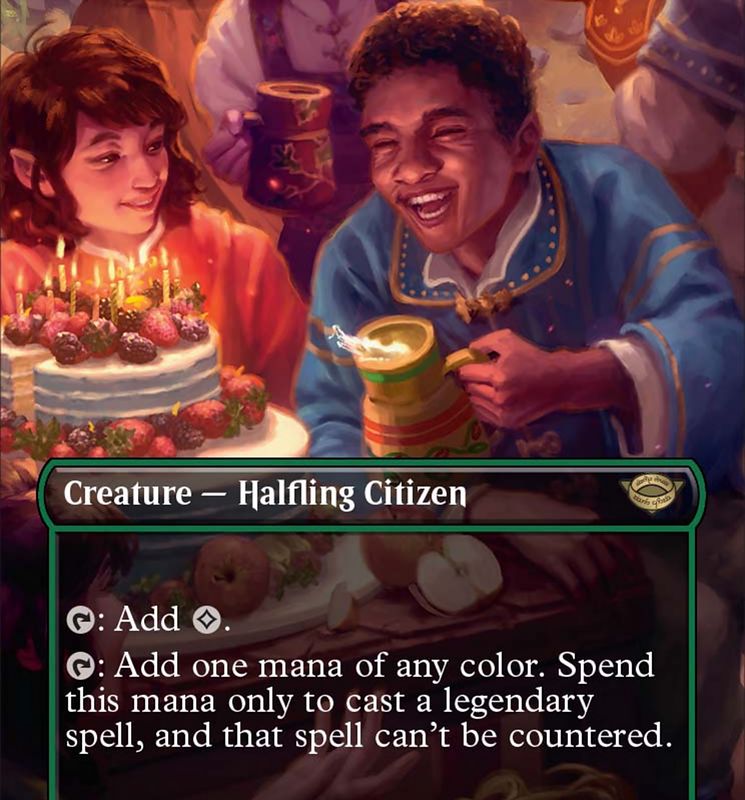 Delighted Halfling (Borderless Alternate Art) [The Lord of the Rings: Tales of Middle-Earth]