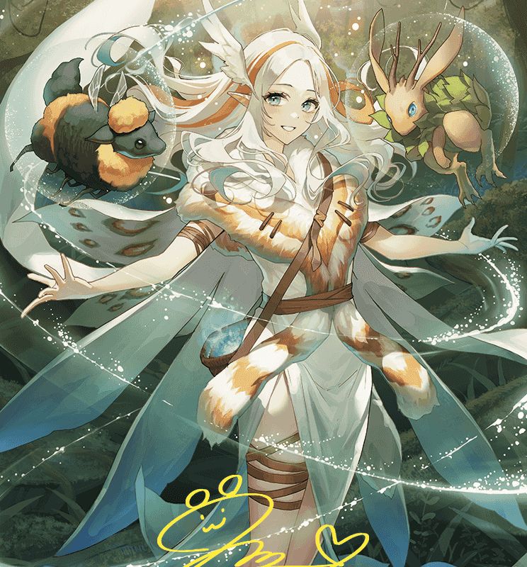 Greater Auramancy Anime Art Card (Gold-Stamped Signature) [Wilds of Eldraine Art Series]