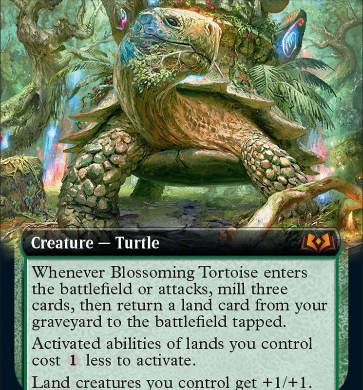 Blossoming Tortoise (Extended Art) [Wilds of Eldraine]