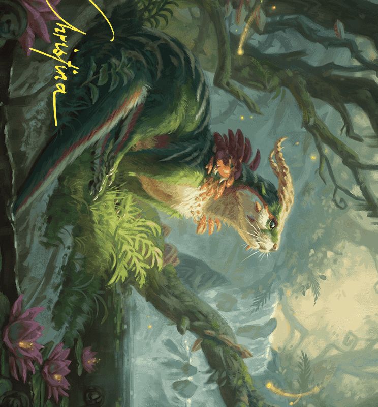 Elusive Otter Art Card (Gold-Stamped Signature) [Wilds of Eldraine Art Series]