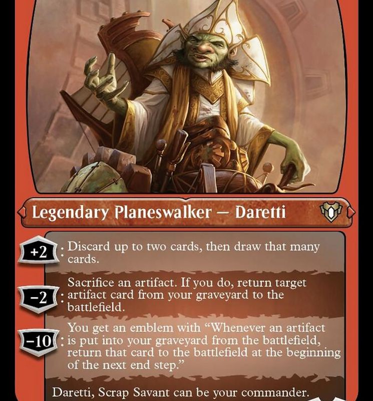 Daretti, Scrap Savant (Foil Etched) [Commander Masters]