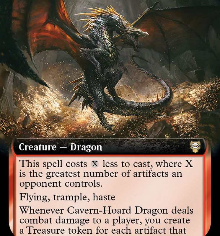 Cavern-Hoard Dragon (Extended Art) [The Lord of the Rings: Tales of Middle-Earth Commander]