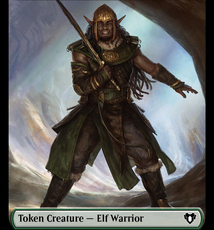Elf Warrior // Cleric Double-Sided Token [Commander Masters Tokens]