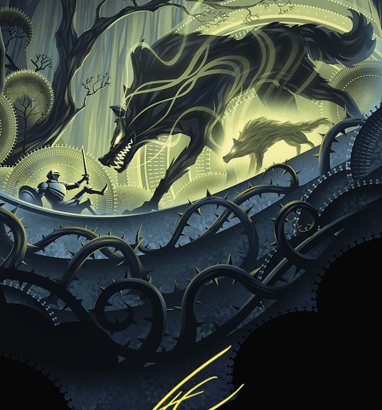 Unnatural Growth Art Card (Gold-Stamped Signature) [Wilds of Eldraine Art Series]