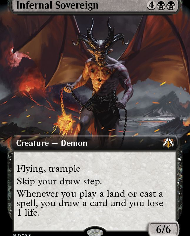 Infernal Sovereign (Extended Art) [March of the Machine Commander]