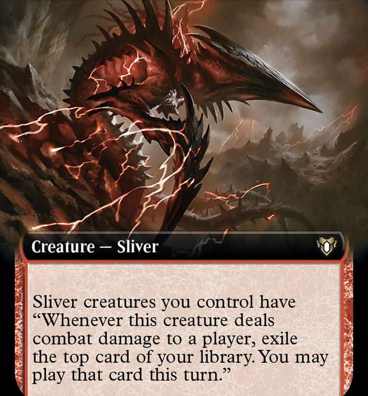Capricious Sliver (Extended Art) [Commander Masters]