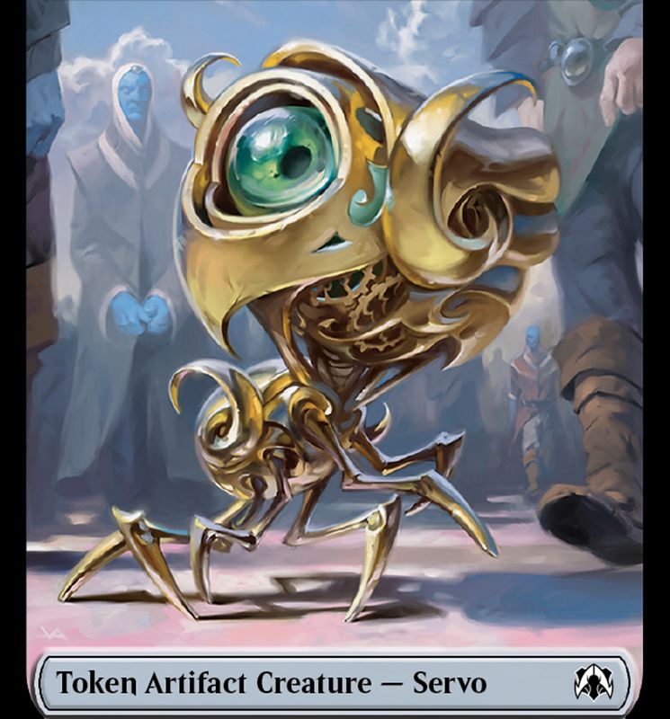 Feather // Servo Double-Sided Token [March of the Machine Commander Tokens]