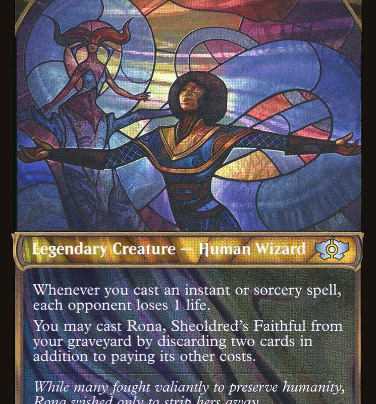 Rona, Sheoldred's Faithful (Halo Foil) [Multiverse Legends]