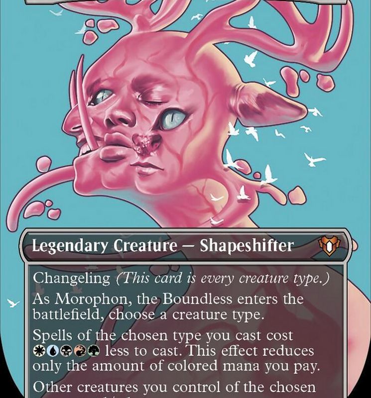 Morophon, the Boundless (Borderless Textured Foil Frame Break) [Commander Masters]