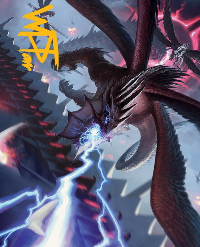 Defiant Thundermaw Art Card (Gold-Stamped Signature) [March of the Machine Art Series]